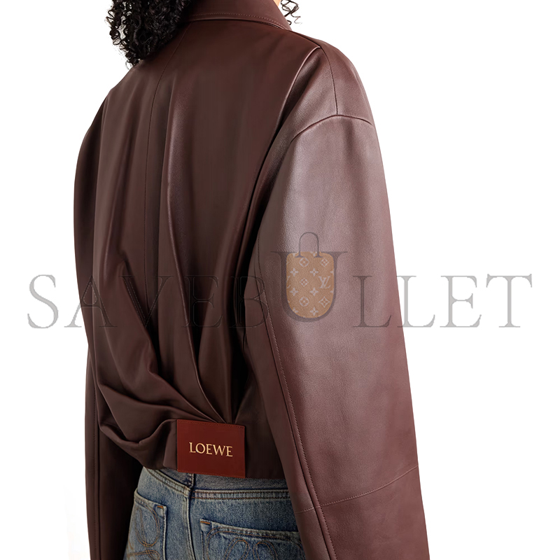 L0ew* balloon leather jacket